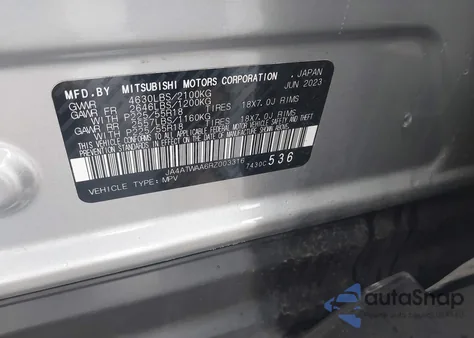 2024 Mitsubishi Eclipse Cross Se S-Awc z USA, uszkodzony, nr VIN JA4ATWAA6RZ003316